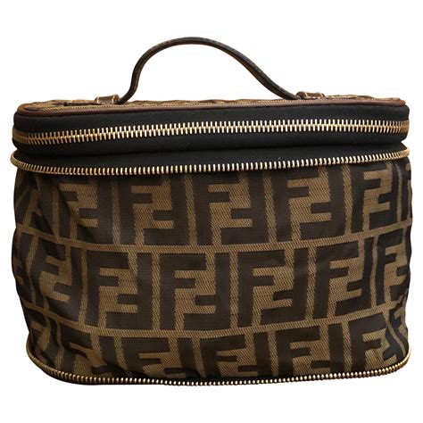 fendi brown pouch|fendi cosmetic pouch.